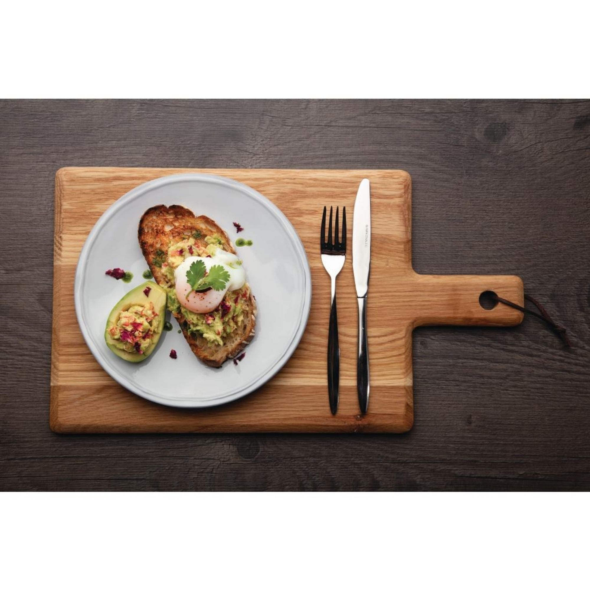 Picture of Olympia Oak Wood Handled Wooden Board Large 350mm