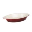 Picture of Vogue Red Oval Cast Iron Gratin Dish 650ml - GH317