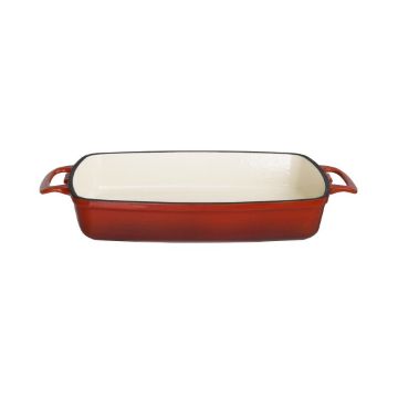 Picture of Vogue Red Rectangular Cast Iron Dish 2.8Ltr