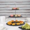Picture of Olympia 3 Tier Slate Afternoon Tea Stand - GF991
