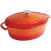 Picture of Vogue Orange Oval Casserole Dish 5Ltr - GH311