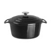 Picture of Vogue Black Round Casserole Dish 3.2Ltr - GH300