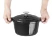 Picture of Vogue Black Round Casserole Dish 3.2Ltr - GH300