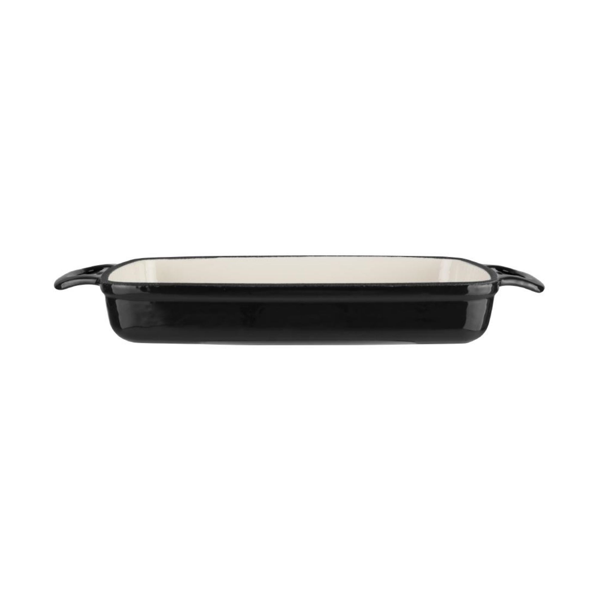 Picture of Vogue Black Rectangular Cast Iron Dish 1.8Ltr