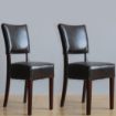 Picture of Bolero Chunky Faux Leather Chairs Dark Brown (2 Pack) - GF957
