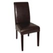 Picture of Bolero Curved Back Leather Chairs Dark Brown (2 Pack) - GF956