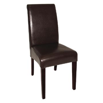 Picture of Bolero Curved Back Leather Chairs Dark Brown (2 Pack)