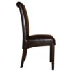 Picture of Bolero Curved Back Leather Chairs Dark Brown (2 Pack) - GF956