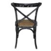 Picture of Bolero Wooden Dining Chair with Cross Backrest Black Wash Finish (Box 2) - GG654