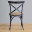 Picture of Bolero Wooden Dining Chair with Cross Backrest Black Wash Finish (Box 2) - GG654