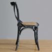 Picture of Bolero Wooden Dining Chair with Cross Backrest Black Wash Finish (Box 2) - GG654