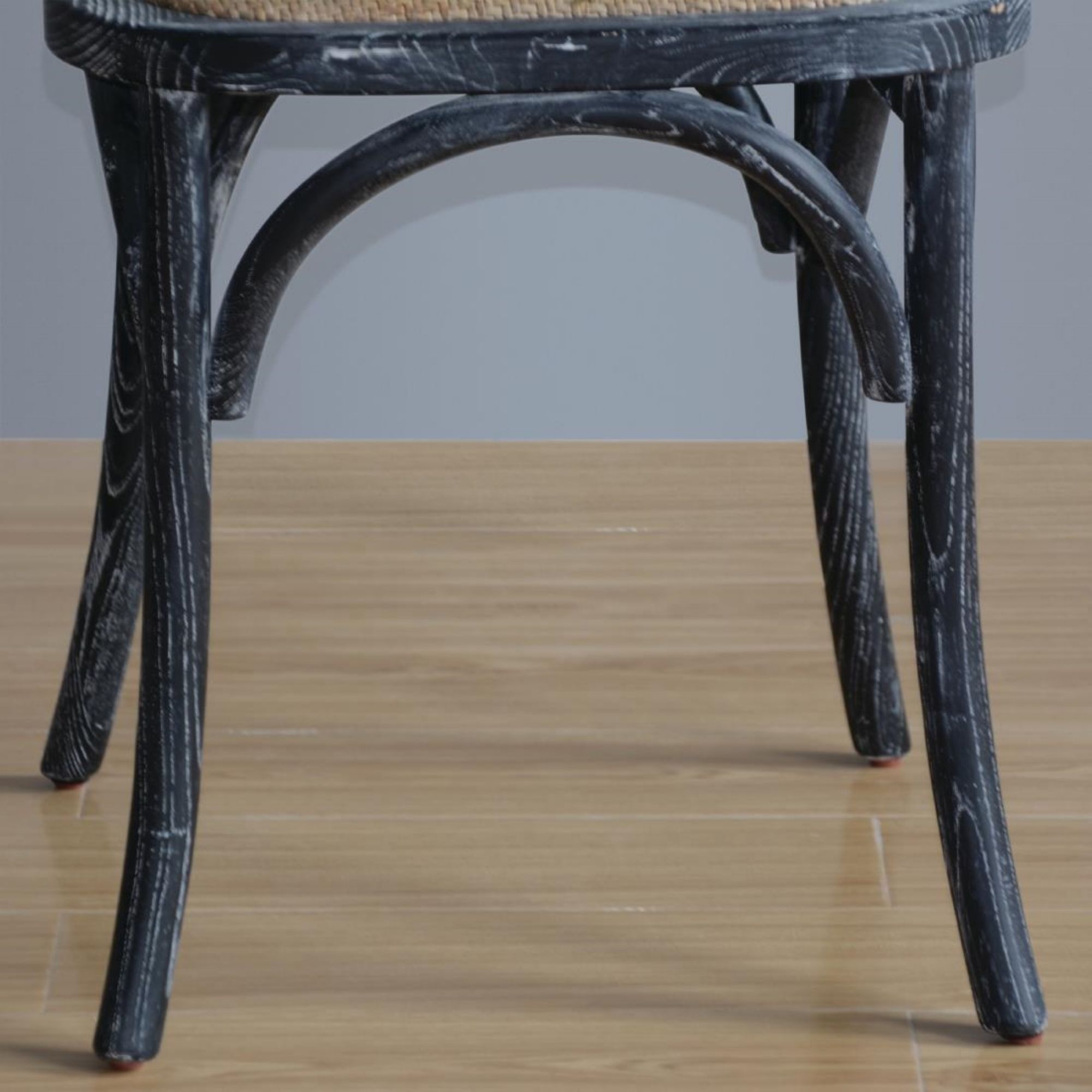 Picture of Bolero Wooden Dining Chair with Cross Backrest Black Wash Finish (Box 2)