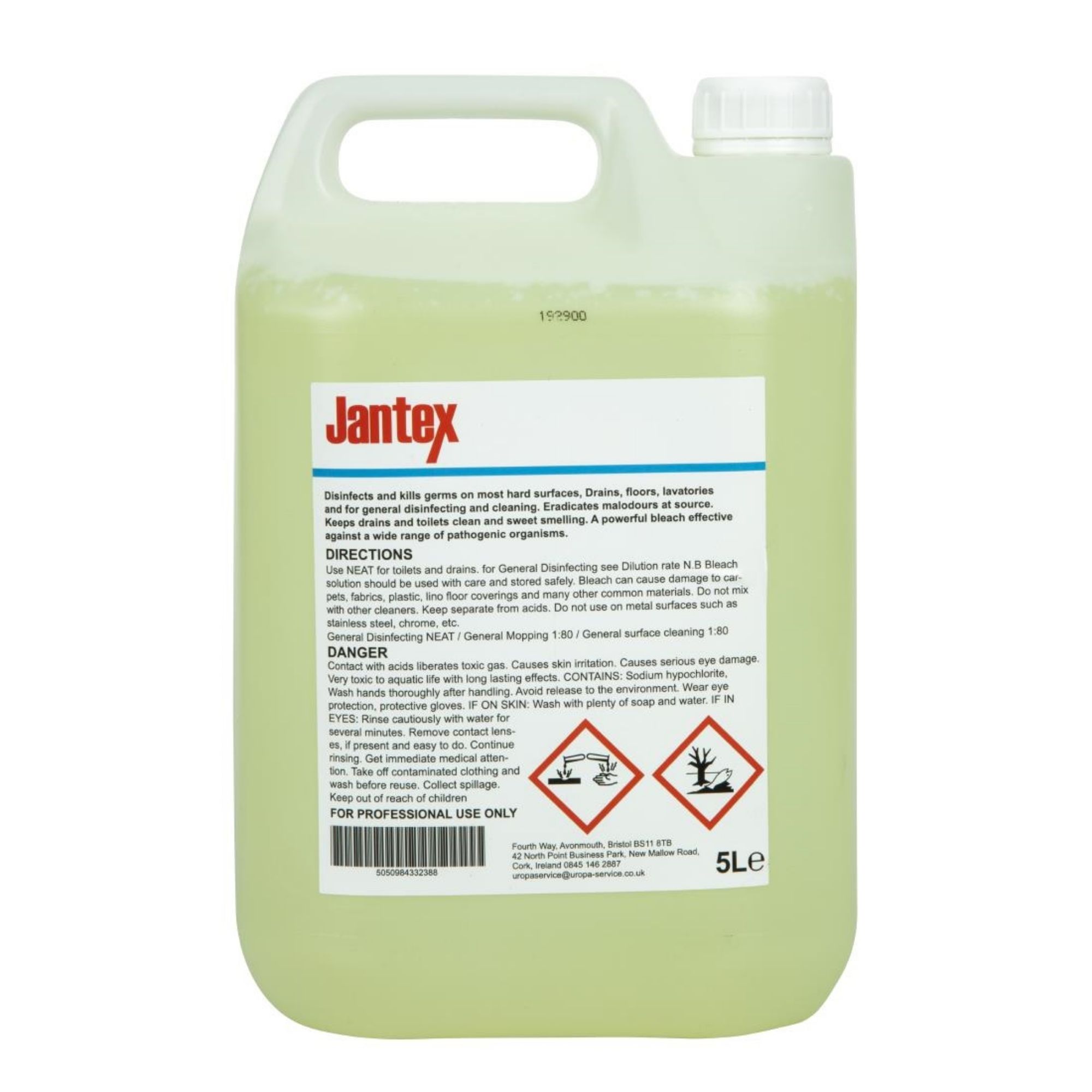Picture of Jantex Bleach Concentrate 5Ltr (Single Pack)
