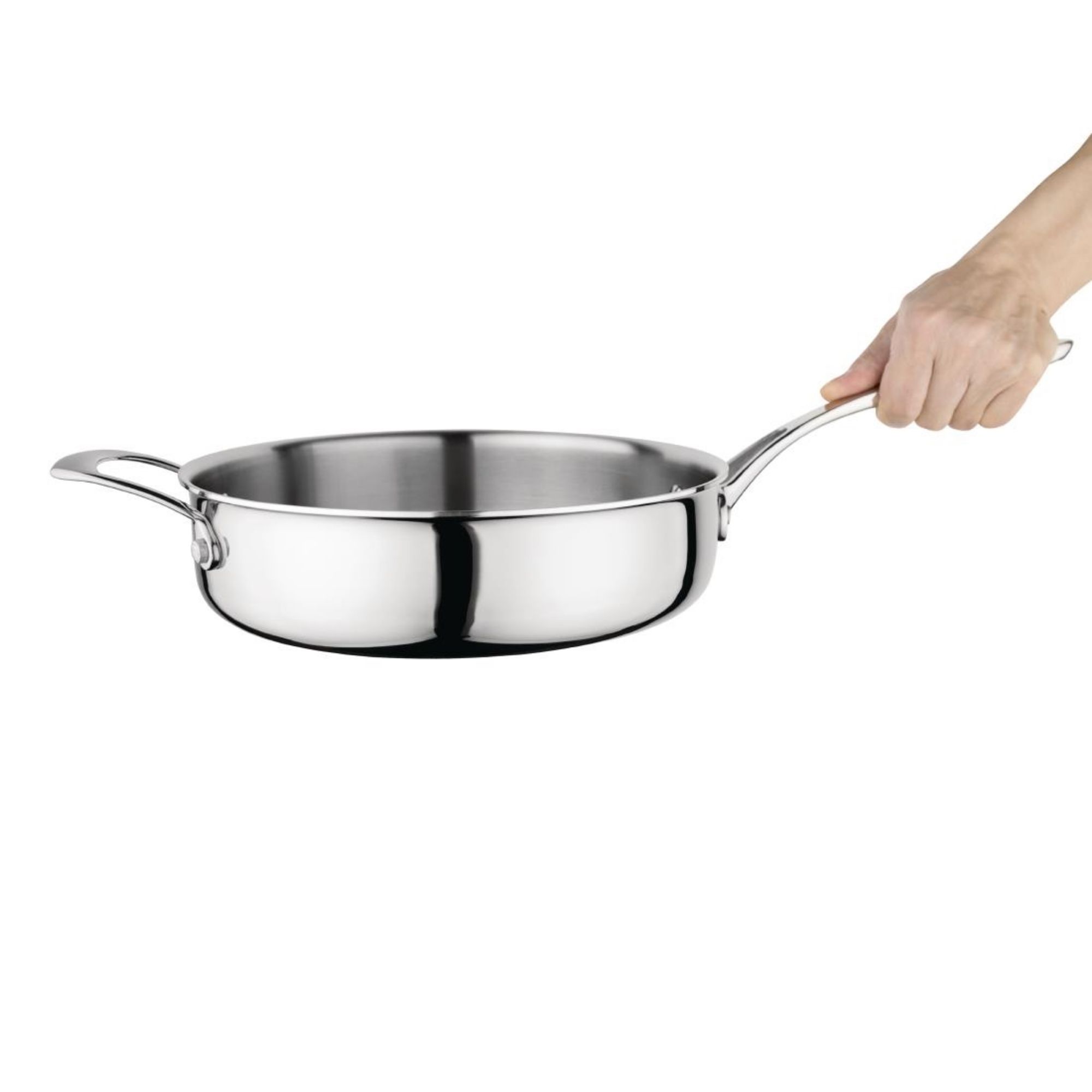 Picture of Vogue Stainless Steel & Aluminium Tri-Wall Sauté Pan 240mm
