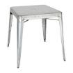 Picture of Bolero Bistro Galvanised Steel Square Table 668mm (Single) - GC866