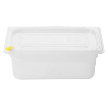 Picture of Hygiplas Click PP GN Container 1/4 with Lid & 7 Colour Clips 100mm 2.5Ltr (Set 4)