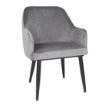 Picture of Bolero Lia Velvet Effect Chairs Grey (2 Pack) - FX071