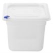 Picture of Hygiplas Click PP GN Container 1/6 with Lid & 7 Colour Clips 150mm 2.2Ltr (Set 4) - FZ098