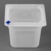 Picture of Hygiplas Click PP GN Container 1/6 with Lid & 7 Colour Clips 150mm 2.2Ltr (Set 4) - FZ098