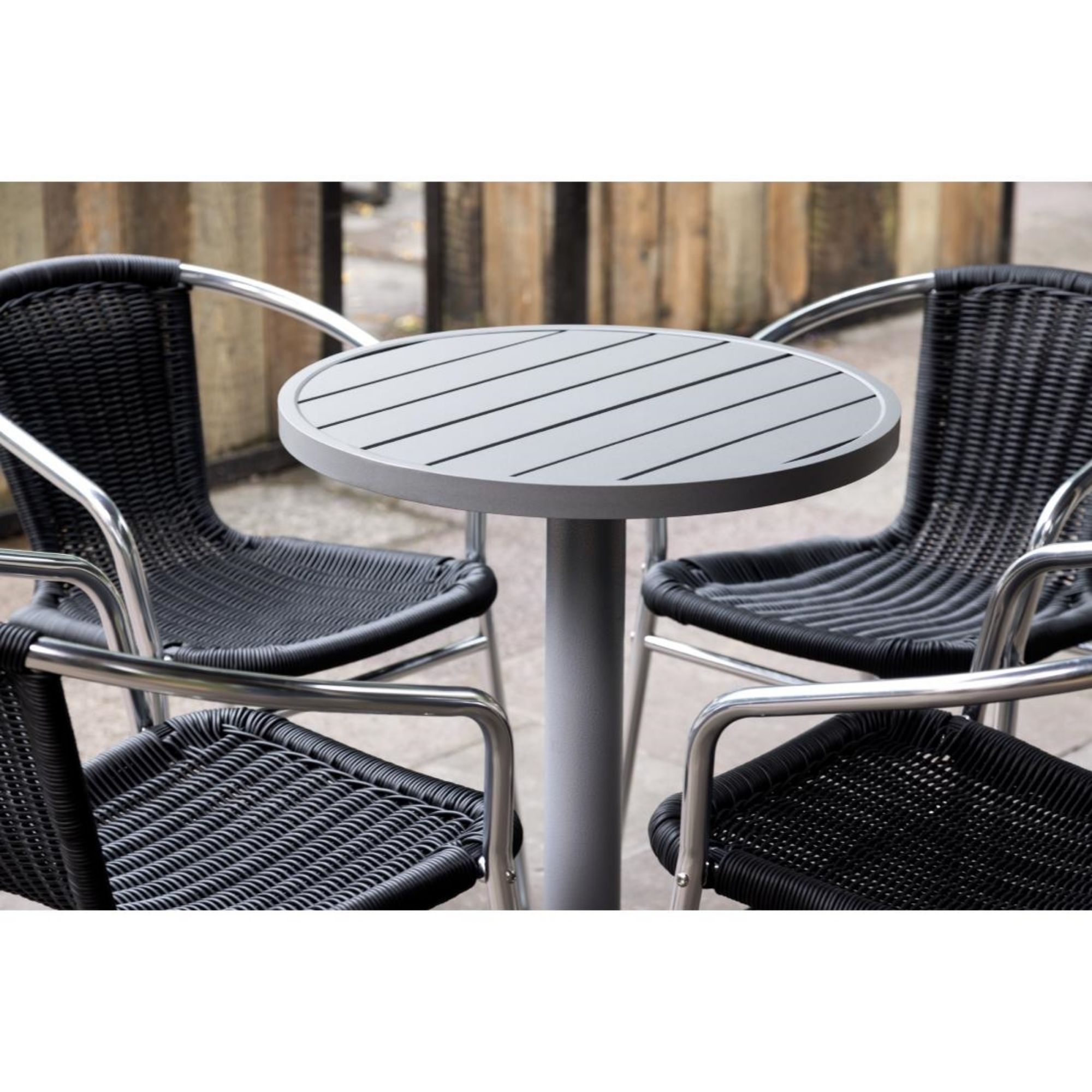 Picture of Bolero Aluminium Round Table Top Light Grey 580mm
