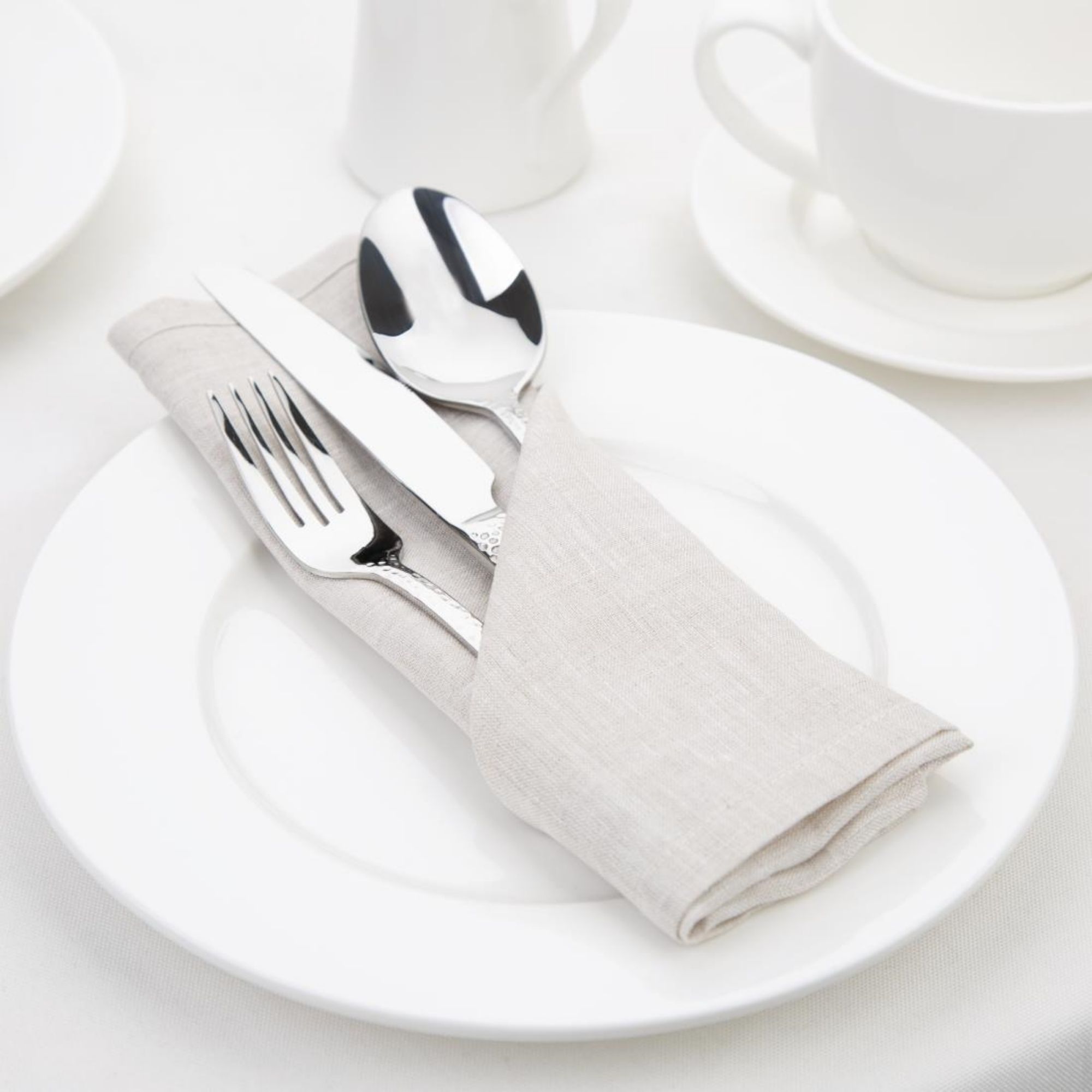Picture of Olympia Linen Table Napkin Sand 400x400mm (12 Pack)