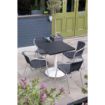 Picture of Bolero Aluminium Square Table Top Black 700mm - FW599