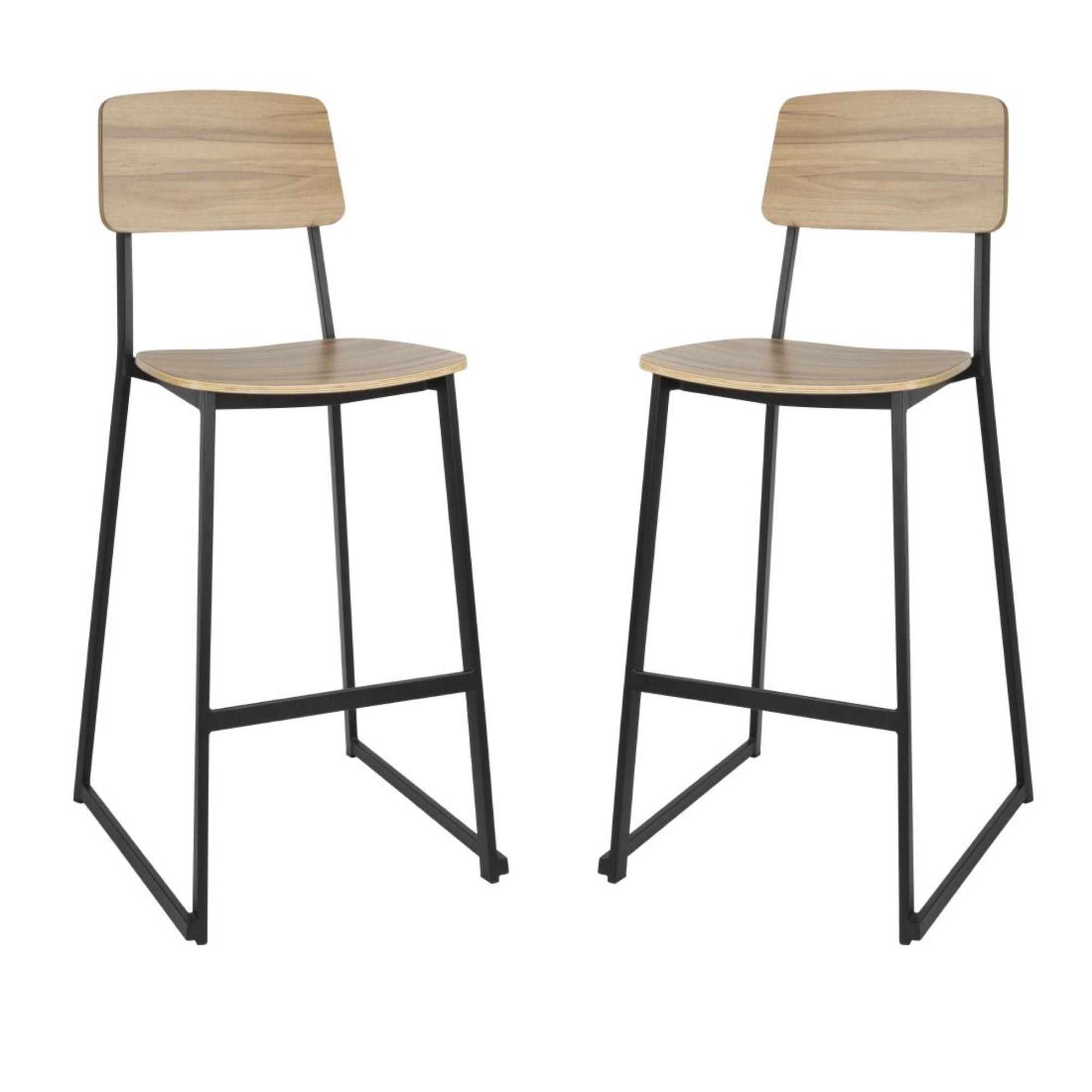 Picture of Bolero Beaufort Wooden Interior High Stools (2 Pack)