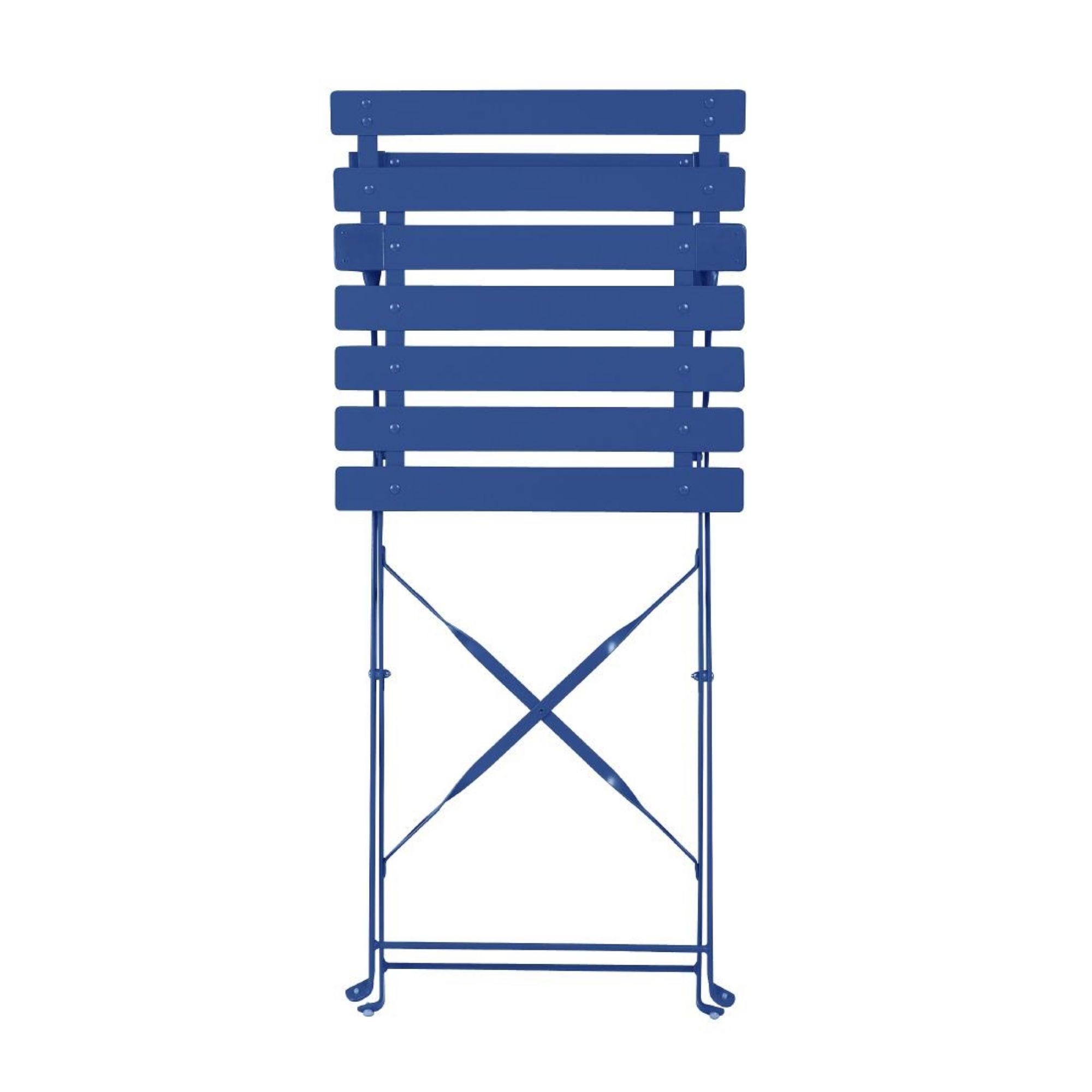 Picture of Bolero Perth Pavement Style Folding Chairs Dark Navy (2 pack)