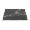 Picture of Bolero Dark Granite Effect Outdoor Tempered Glass Table Top White Trim 700mm - FU516