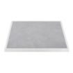 Picture of Bolero Light Grey Stone Effect Outdoor Tempered Glass Table Top White Trim 700mm - FU514