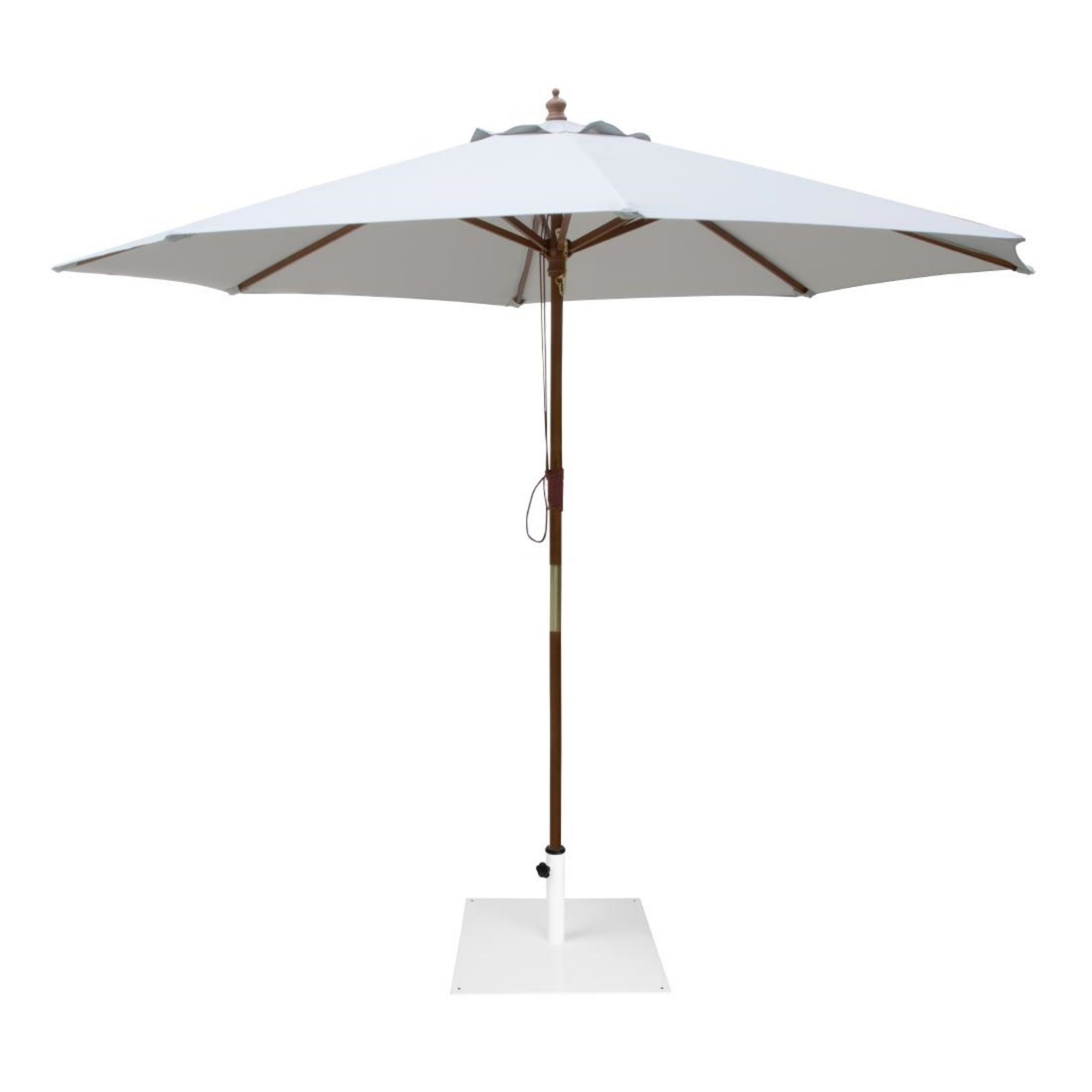 Picture of Bolero Flat Metal Parasol Base White - 18kg