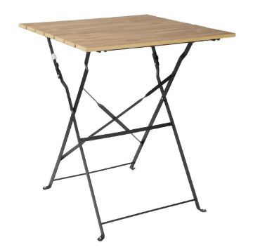 Picture of Bolero Perth Pavement Style Square Table Wood Effect