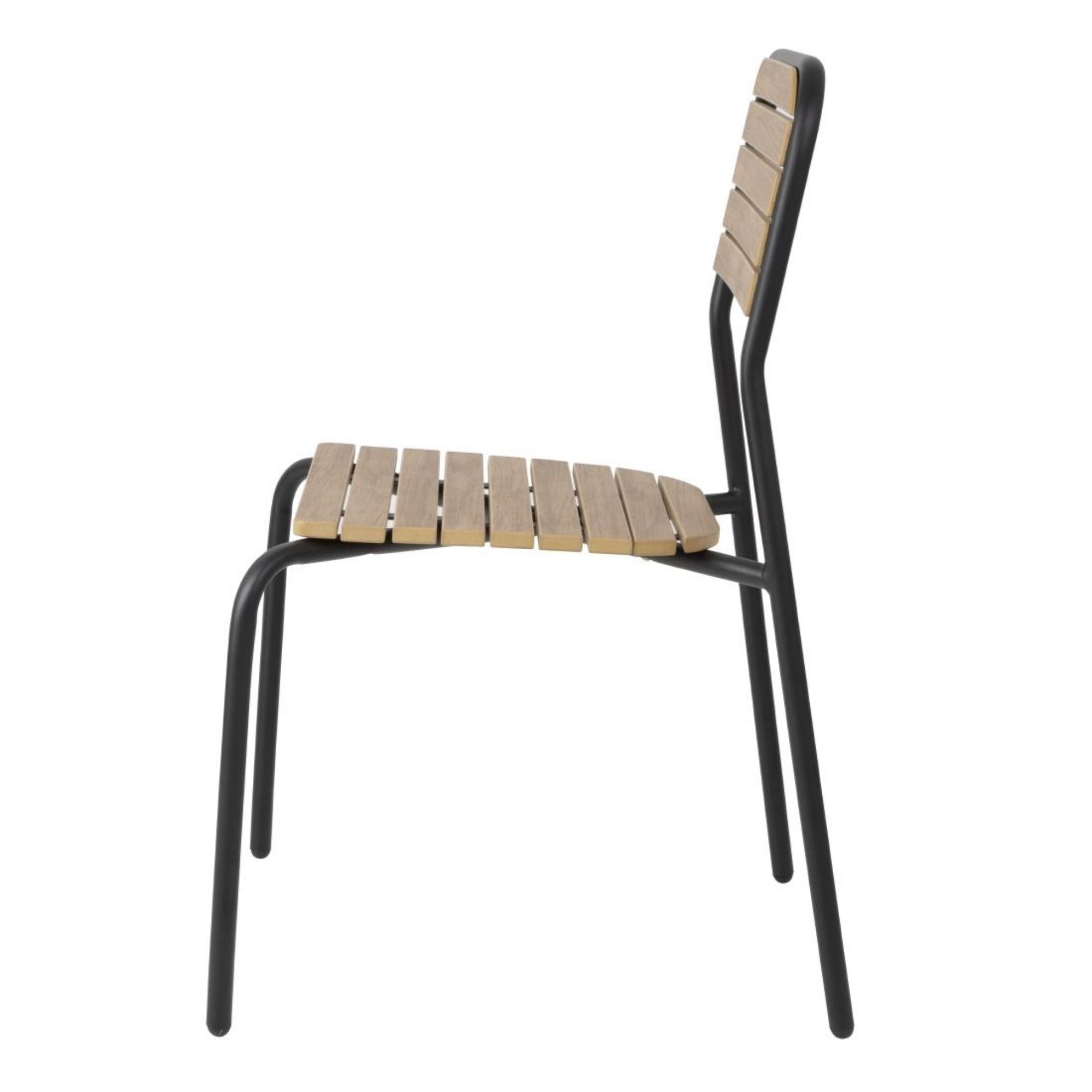 Picture of Bolero Santorini Wood Effect Outdoor Chairs (4 Pack)