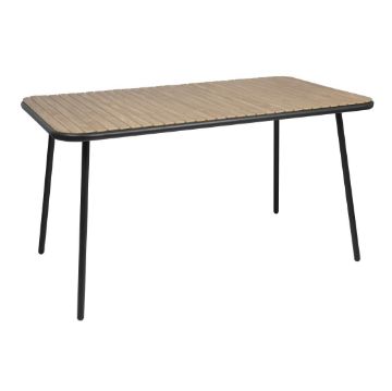 Picture of Bolero Santorini Rectangular Table Wood Effect 1400mm
