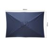 Picture of Bolero Seville Square Parasol 2x3m Navy Blue - FU506