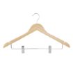 Picture of Bolero Wooden Hanger with Anti-Slip Clips (10 Pack) - FU396