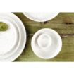 Picture of Olympia Cavolo Flat Round Plates White Speckle 180mm (6 pack) - FD902