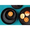 Picture of Olympia Cavolo Flat Round Plates Textured Black 270mm (4 Pack) - FD910