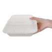 Picture of Fiesta Compostable Bagasse Hinged 3-Compartment Food Containers 201mm (200 Pack) - FC526