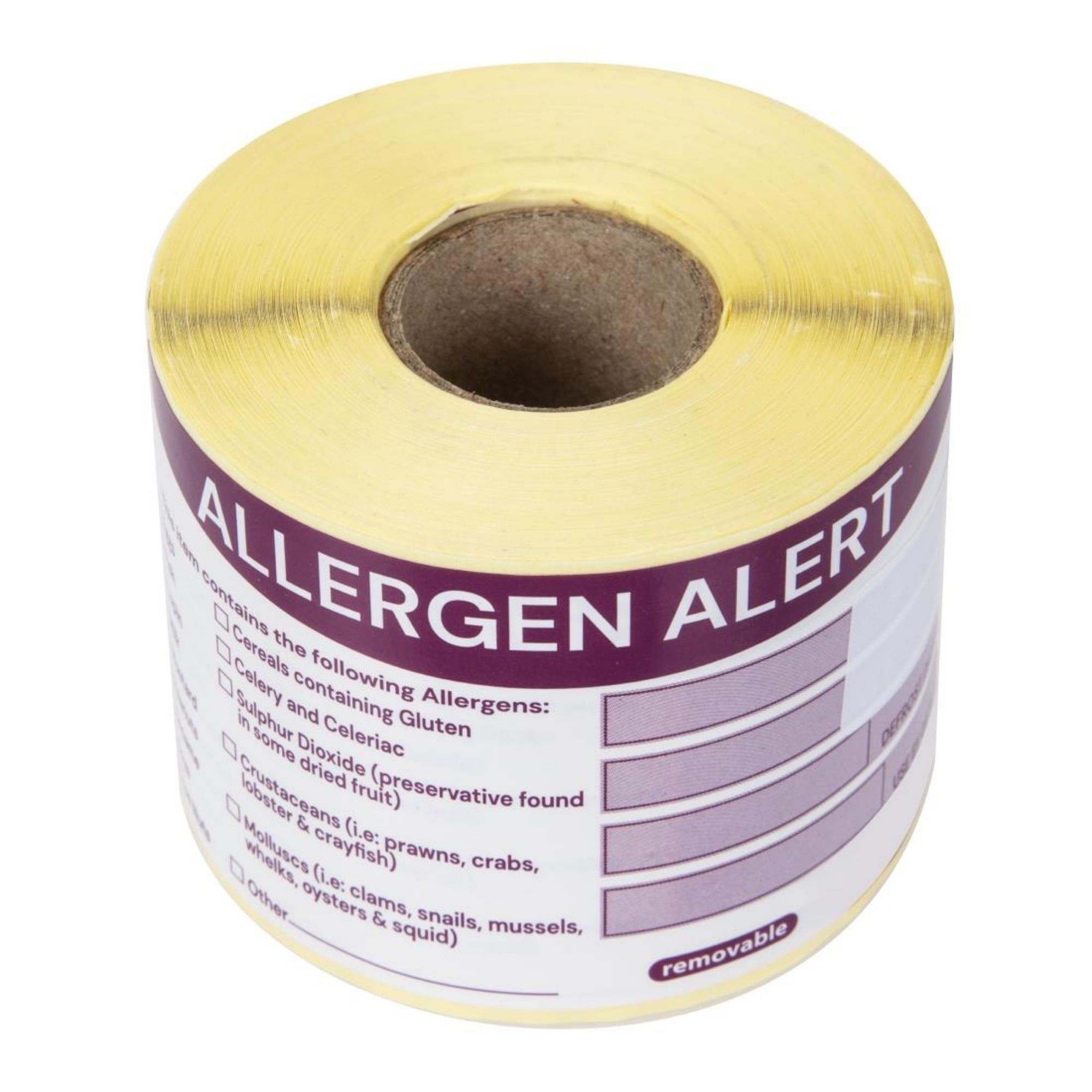 Picture of Hygiplas Removable Allergen Alert Food Labels (250 pack)