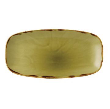 Picture of Dudson Harvest Oblong Chefs Plates Green 355 x 189mm (6 pack)