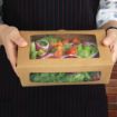 Picture of Fiesta Compostable Salad Boxes with PLA Windows 1600ml (200 Pack) - FB678