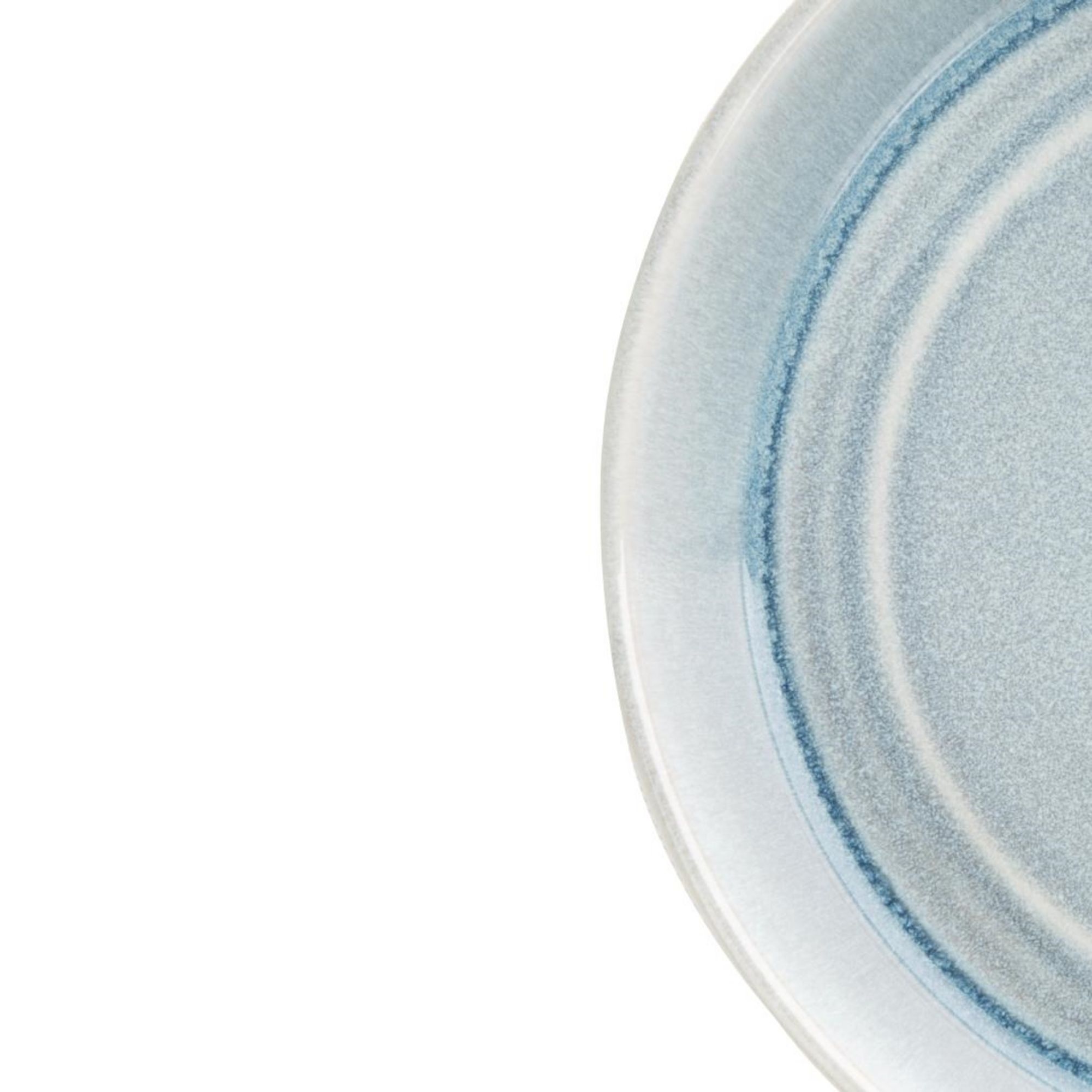 Picture of Olympia Cavolo Flat Round Bowls Ice Blue 220mm (4 Pack)