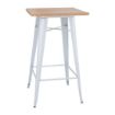 Picture of Bolero Bistro Bar Table with Wooden Top White (Single) - FB597