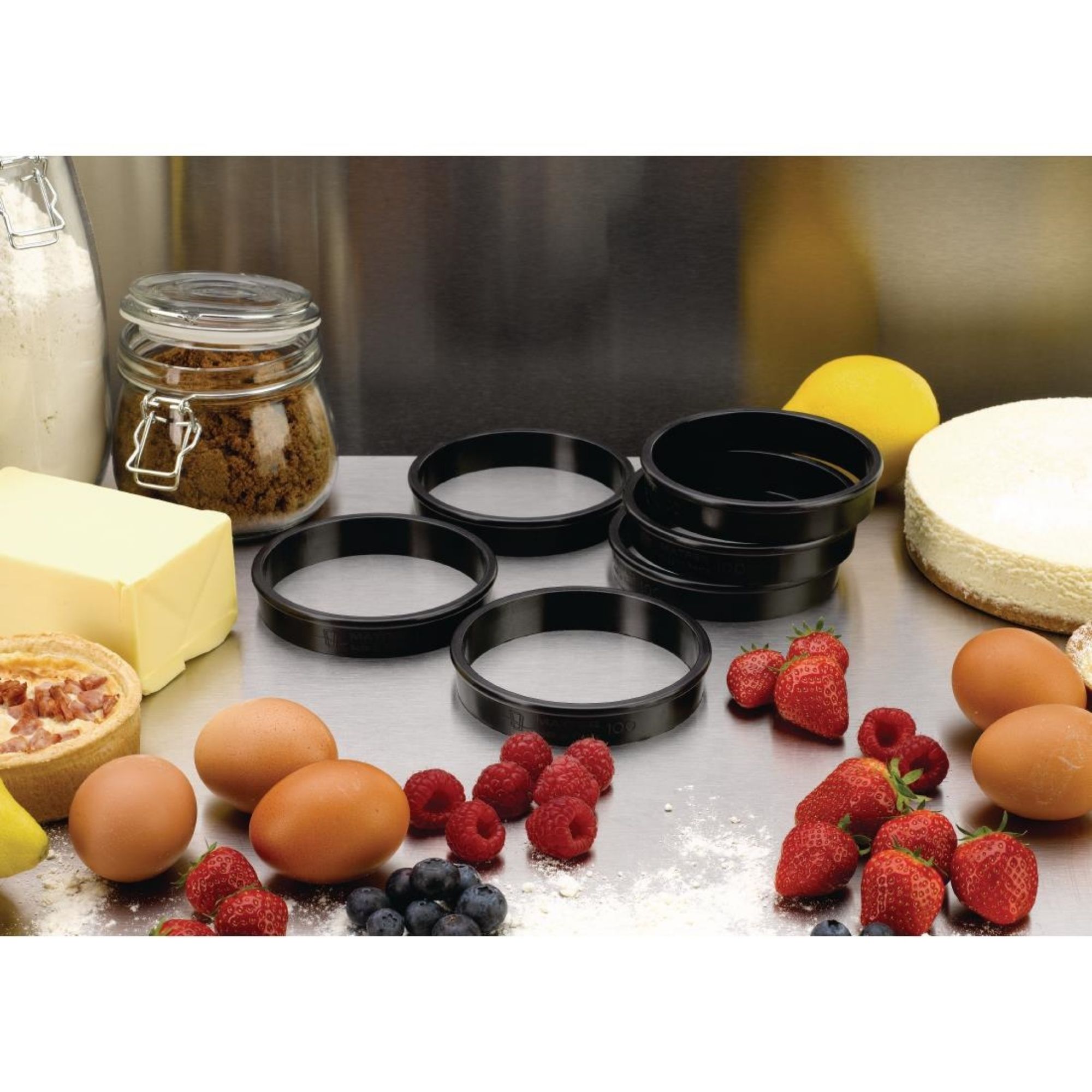 Picture of Matfer Bourgeat Exoglass Tart Ring 100mm (6 pack)