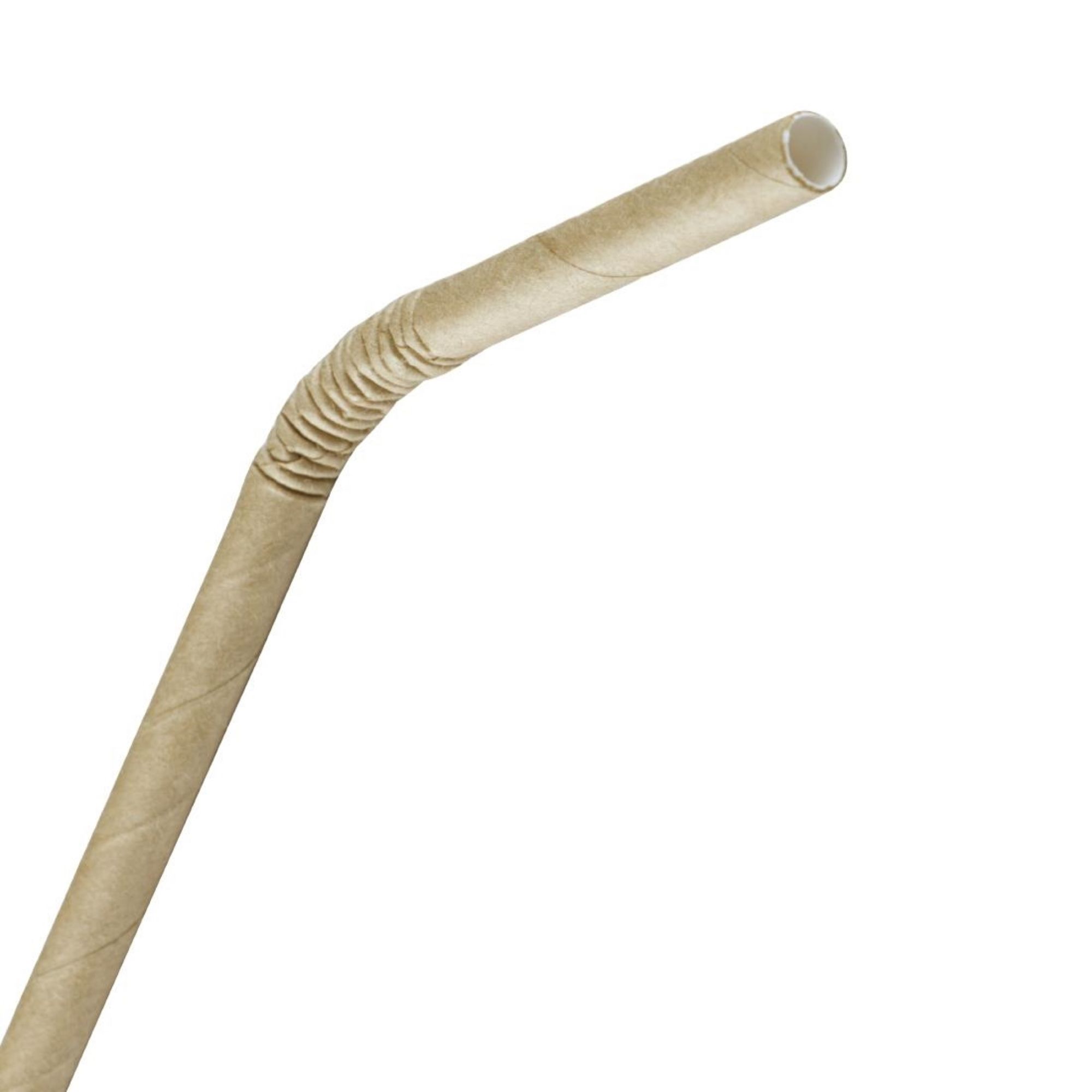 Picture of Fiesta Compostable Bendy Paper Straws Kraft (250 Pack)