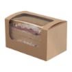 Picture of Colpac Compostable Kraft Sandwich Packs With PLA Window (500 pack) - FA385