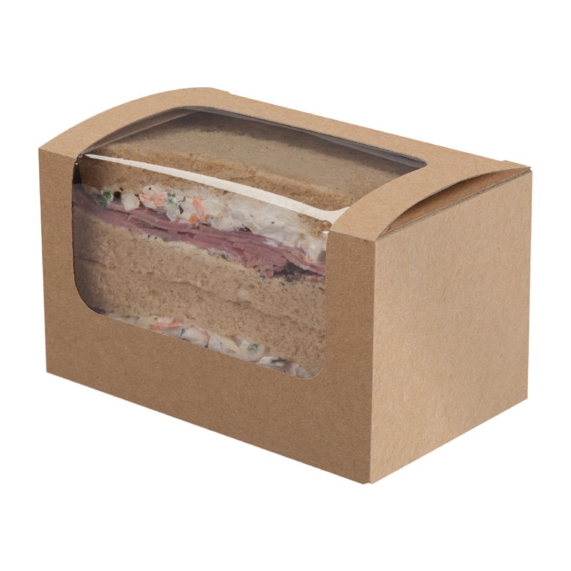 Picture of Colpac Compostable Kraft Sandwich Packs With PLA Window (500 pack)
