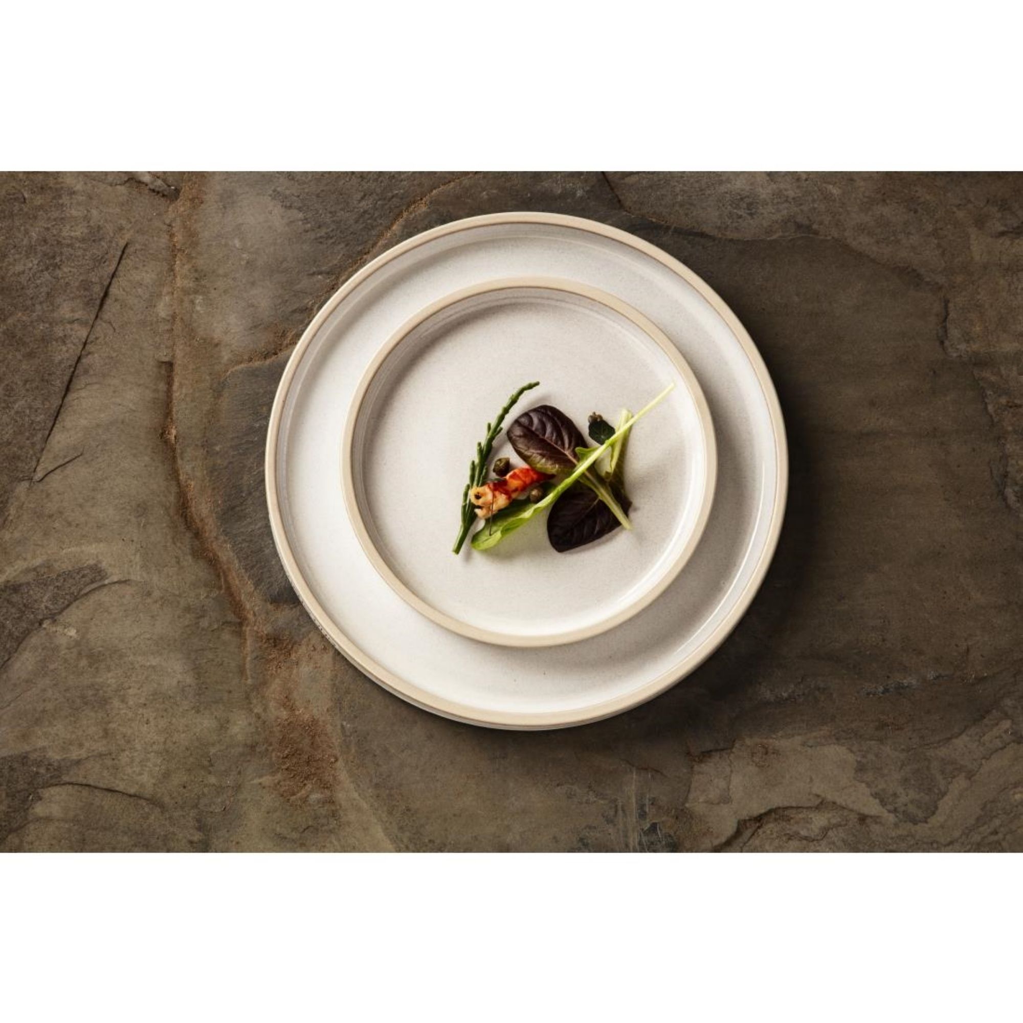 Picture of Olympia Canvas Flat Round Plates Murano White 180mm (6 Pack)