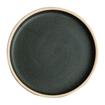 Picture of Olympia Canvas Flat Round Plates Green Verdigris 180mm (6 Pack)